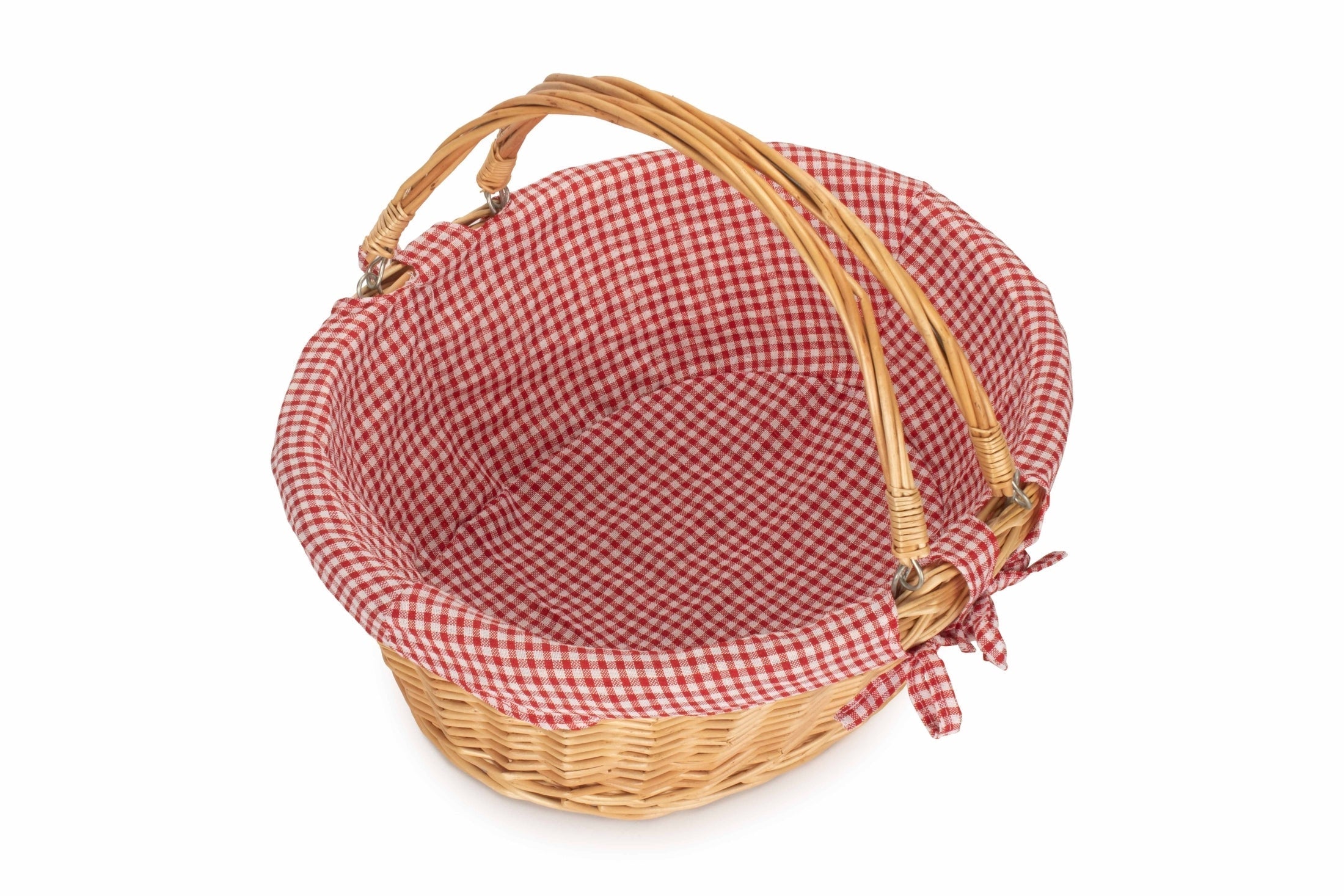 Large Swing Handle Shopper With Red & White Checked Lining - REGN