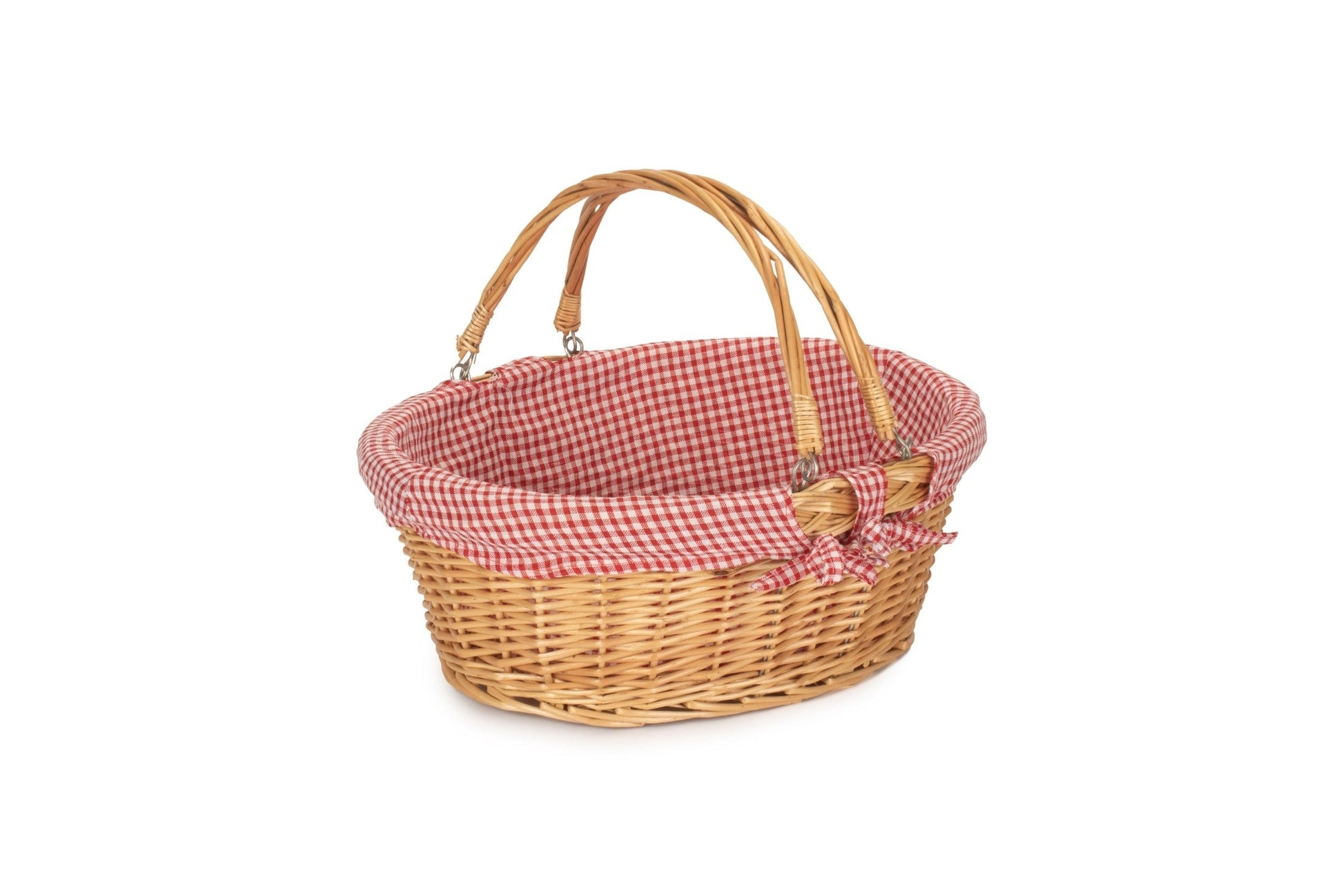 Large Swing Handle Shopper With Red & White Checked Lining - REGN