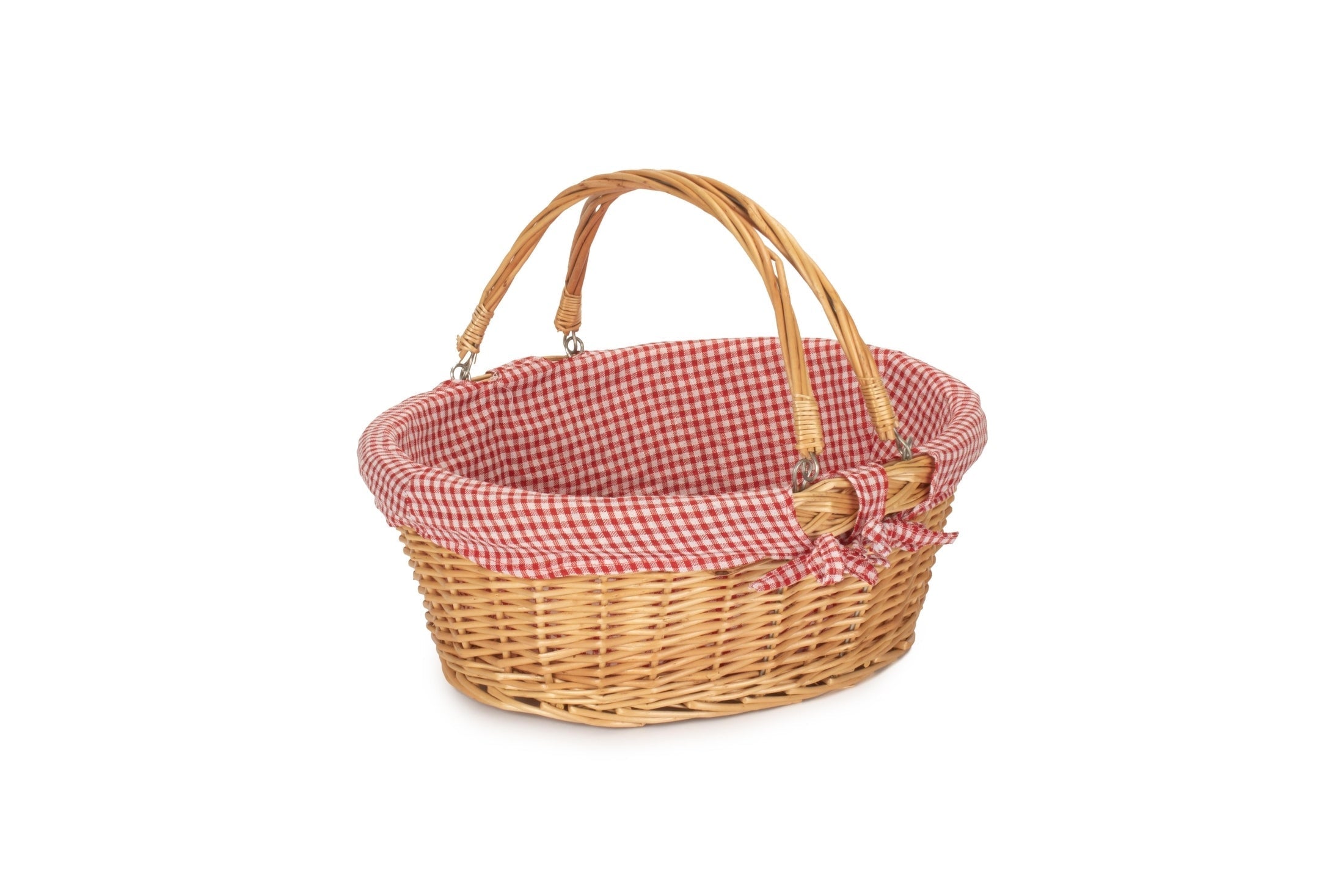 Large Swing Handle Shopper With Red & White Checked Lining - REGN
