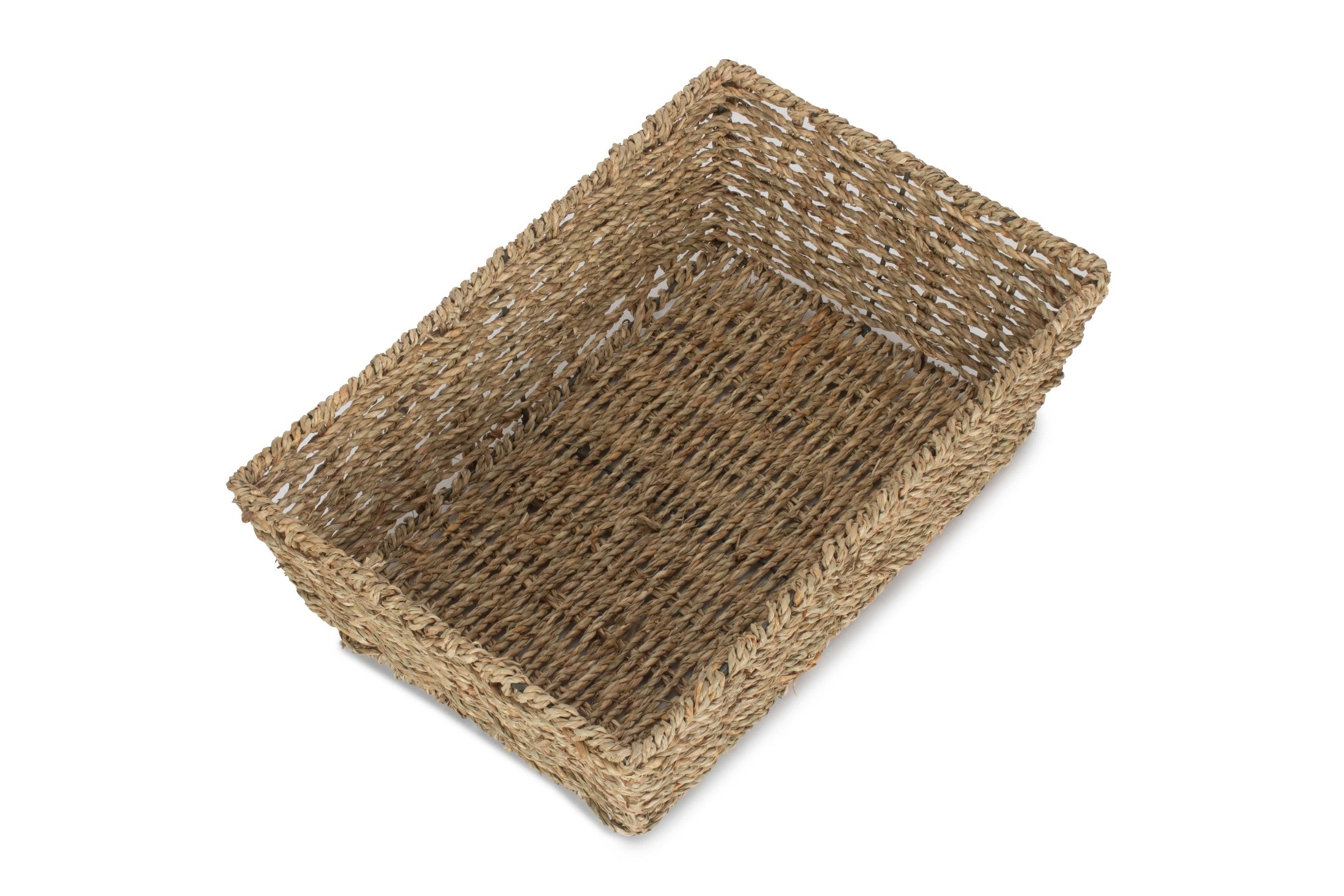 Large Tapered Seagrass Tray Basket - REGN