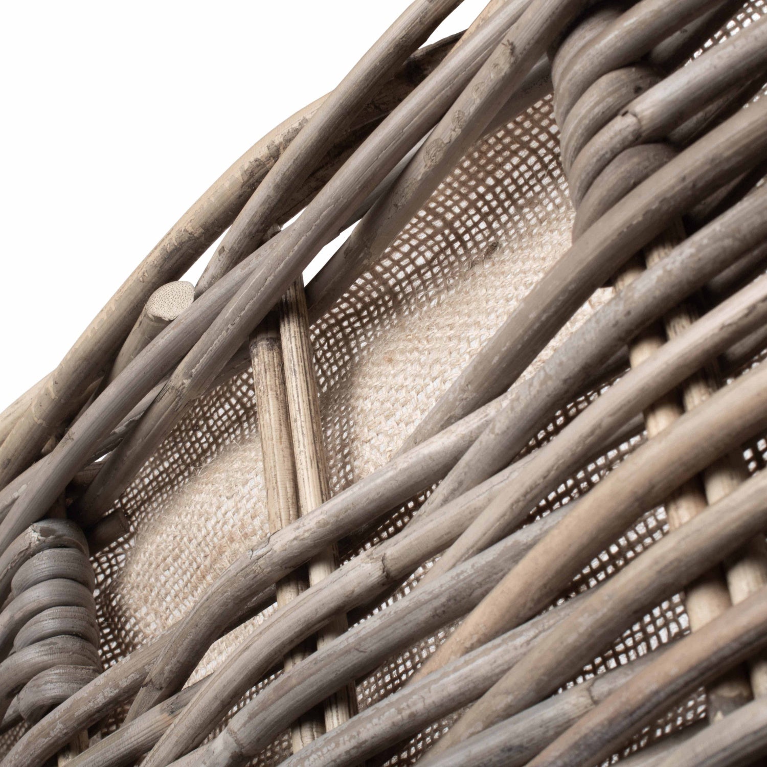 Large Under Bench Basket With Hessian Lining - REGN