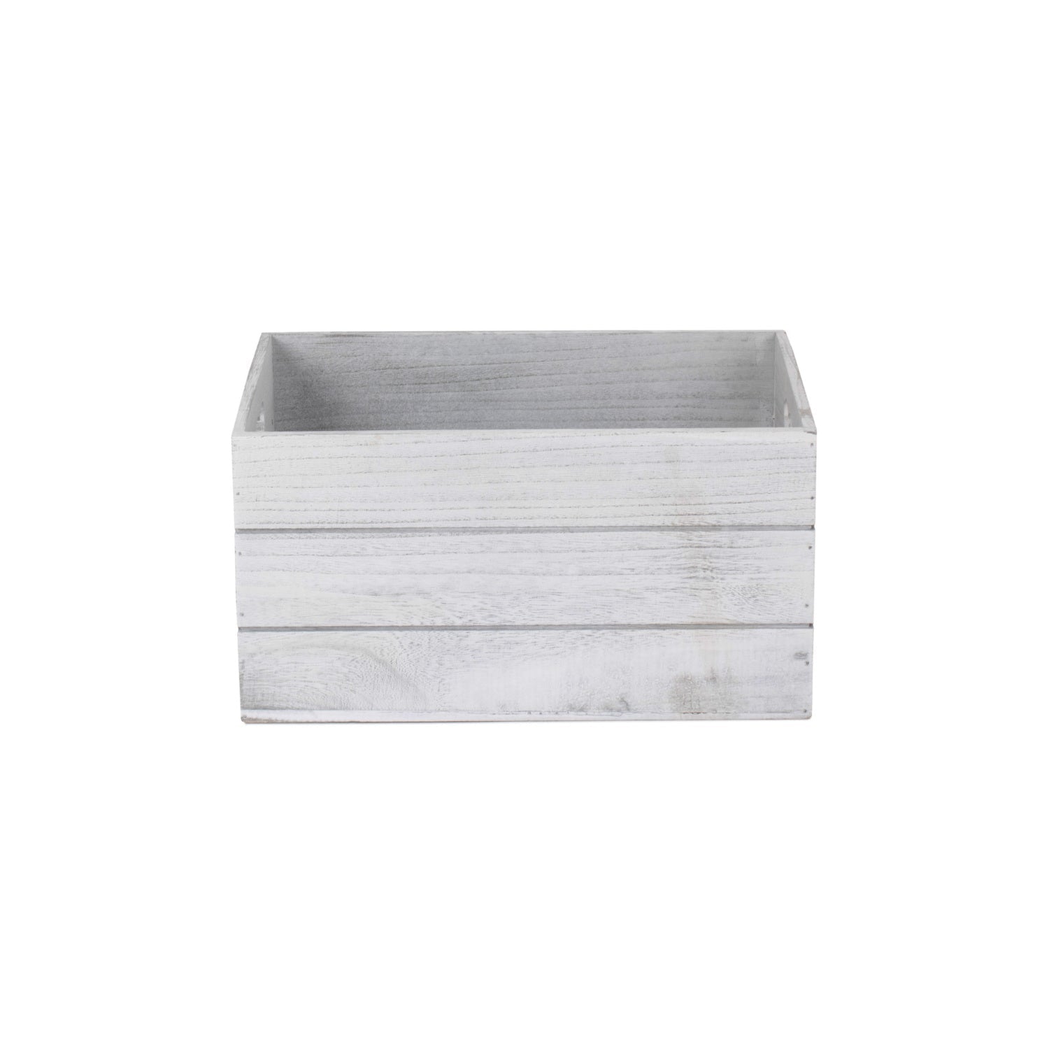 Large Vintage White Wash Heart Cut-Out Crate - REGN