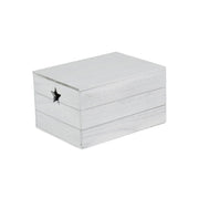 Large Vintage White Wash Star Cut-Out Box with Lid - REGN