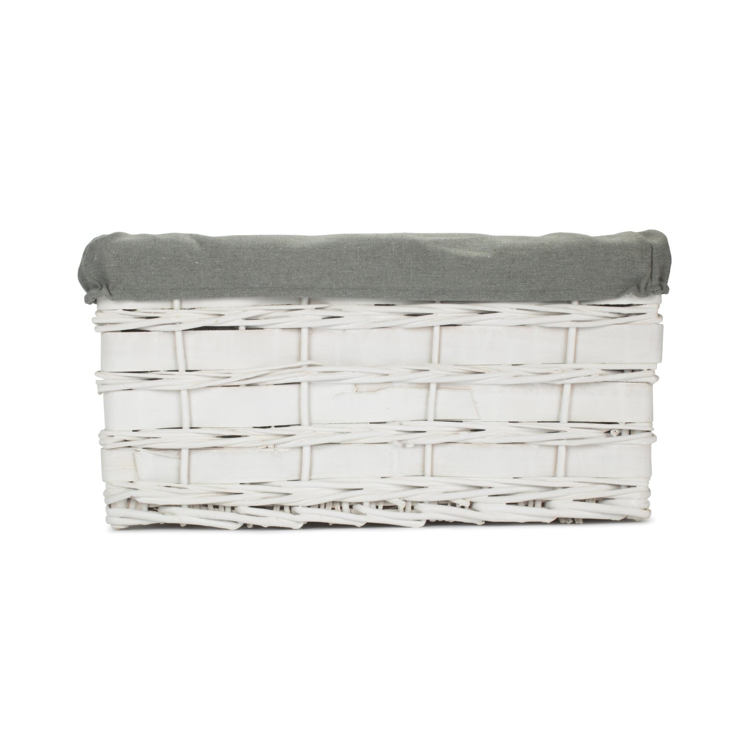 Large White Scandi Storage Basket with Grey Sage Lining - REGN