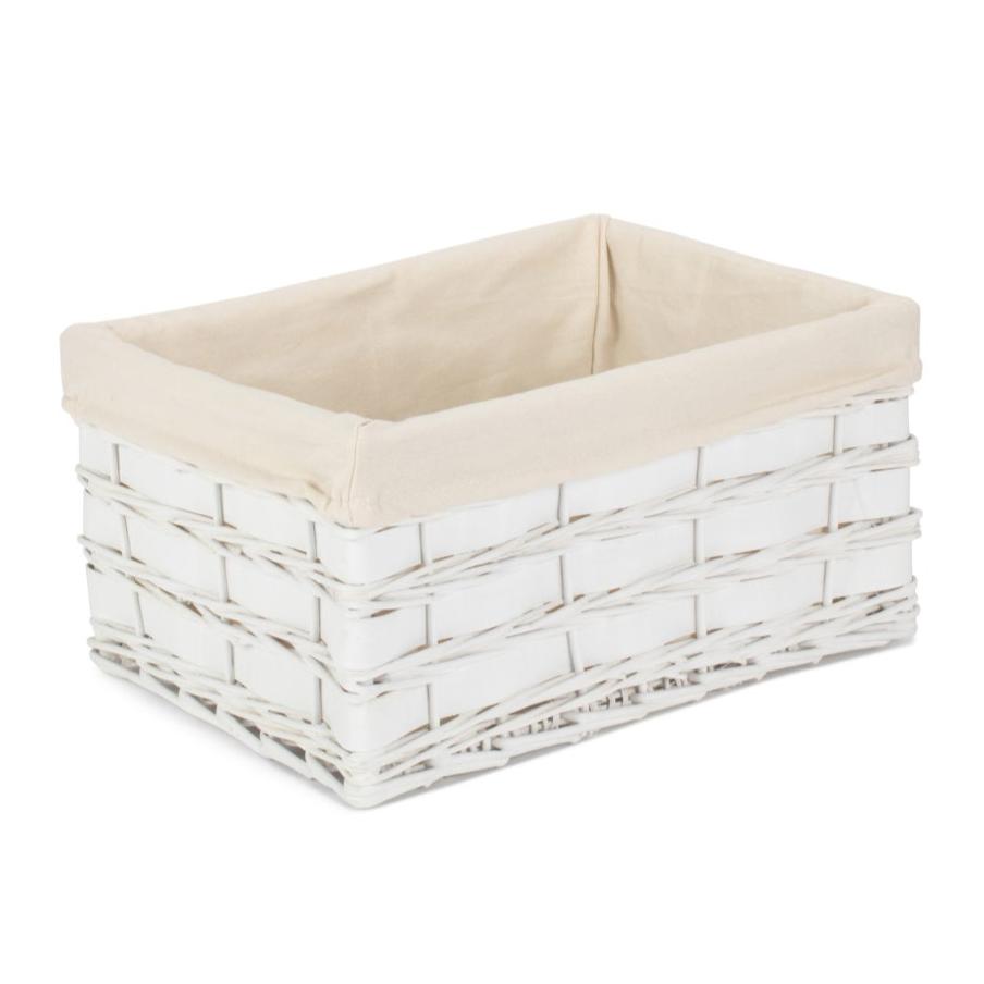 Large White Scandi Storage Basket with White Lining - REGN