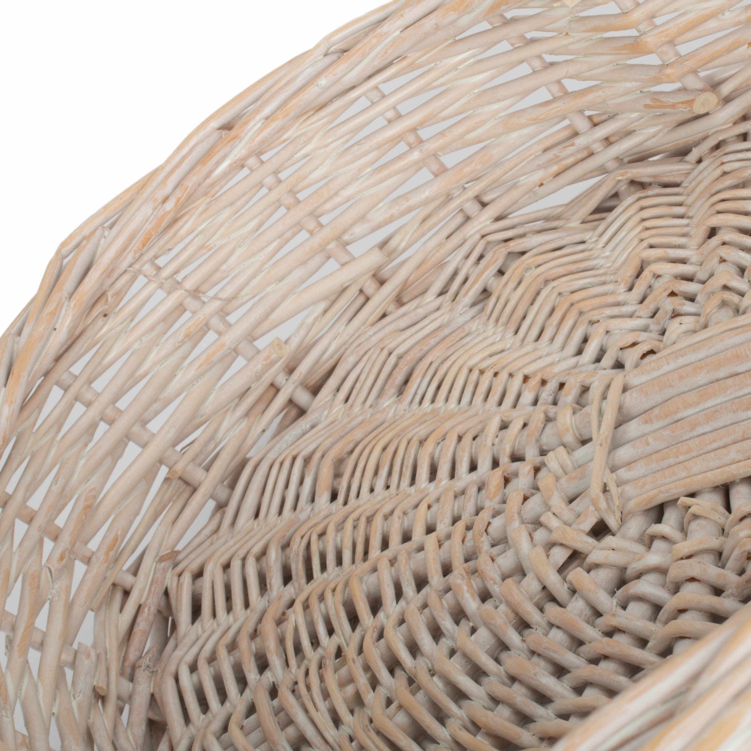 Large White Wash Heart Shaped Tray Basket - REGN