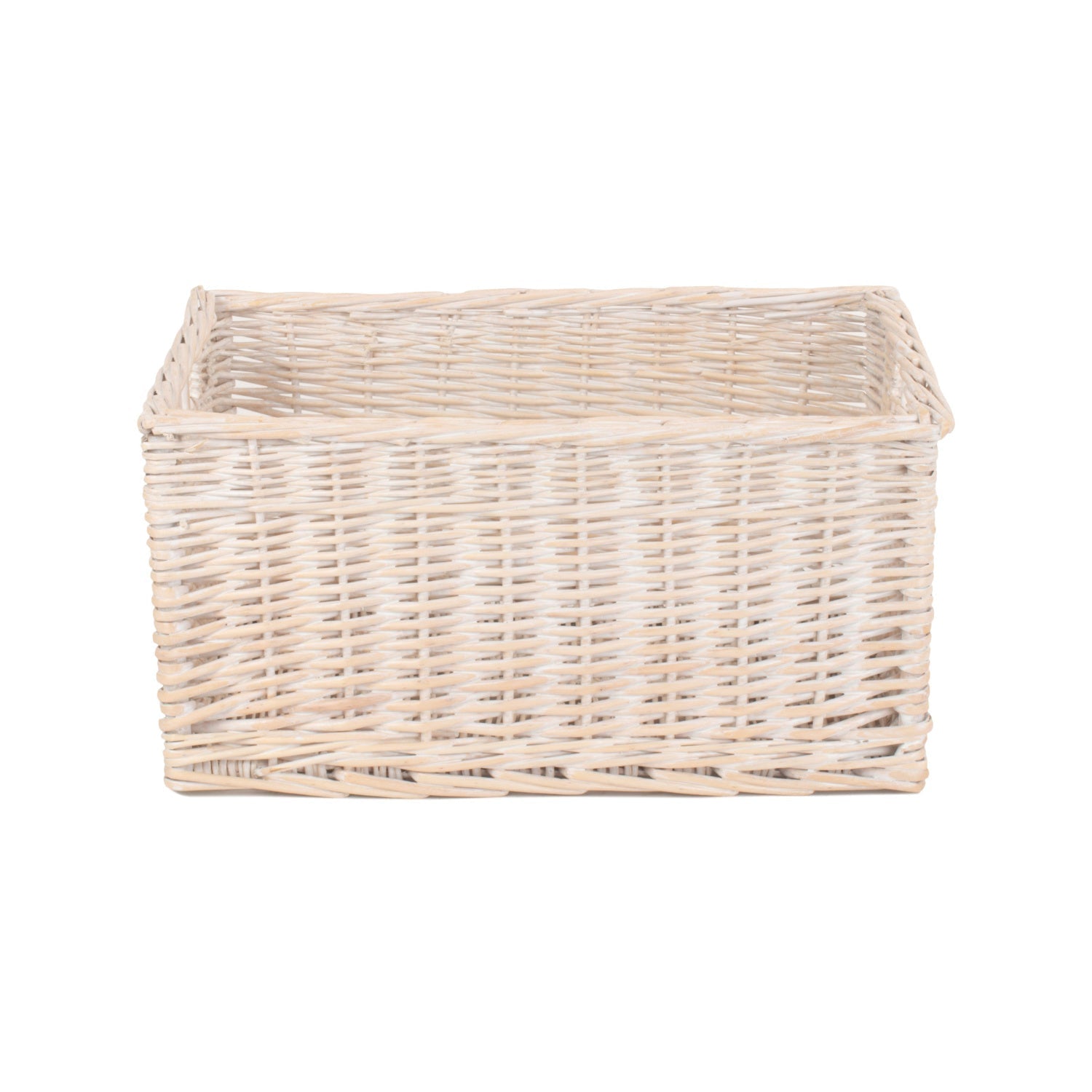 Large White Wash Willow Storage Basket - REGN