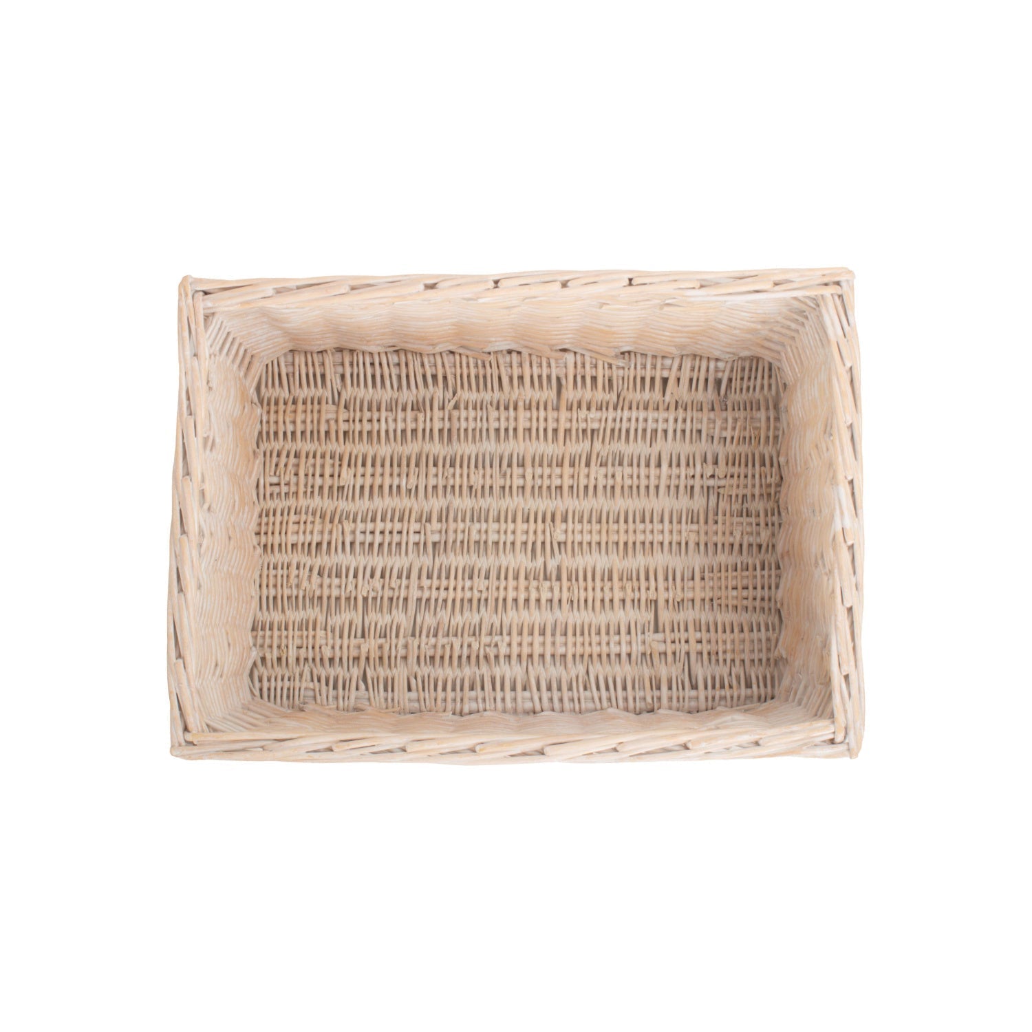 Large White Wash Willow Storage Basket - REGN