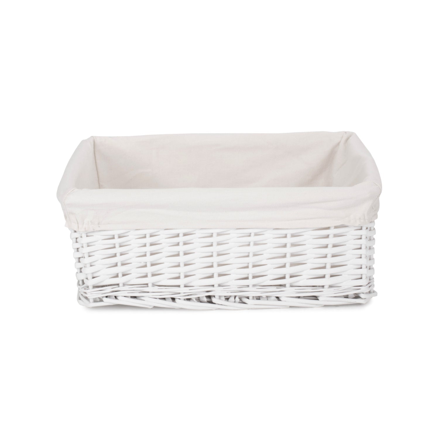 Large White Wicker Storage Basket - REGN
