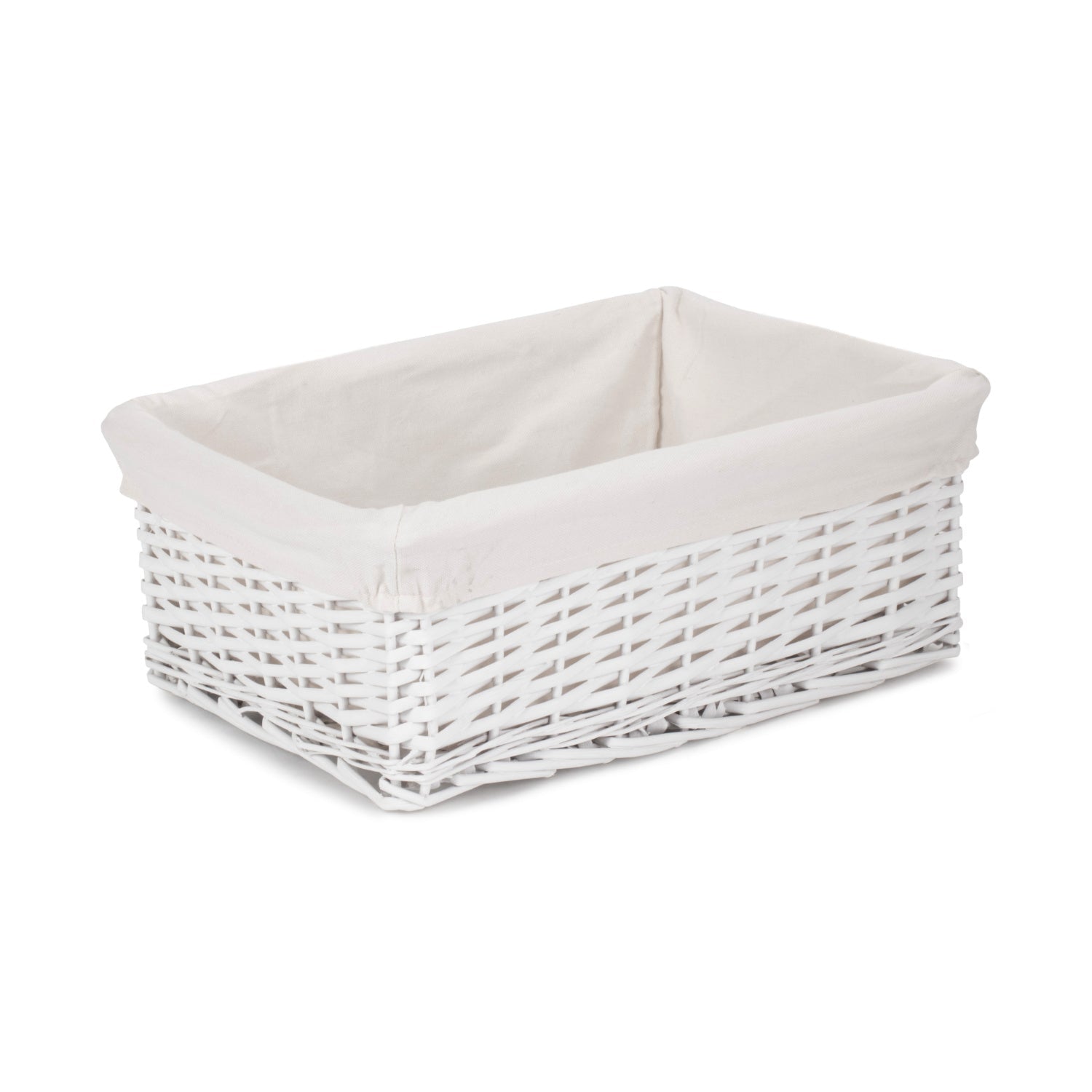 Large White Wicker Storage Basket - REGN