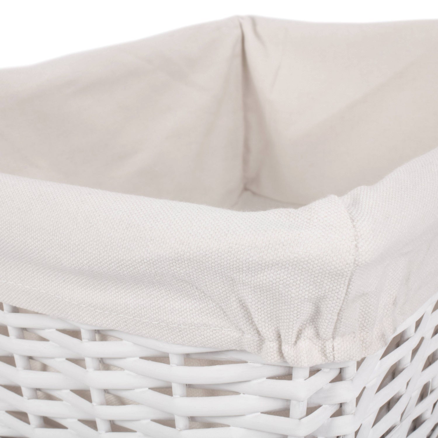 Large White Wicker Storage Basket - REGN