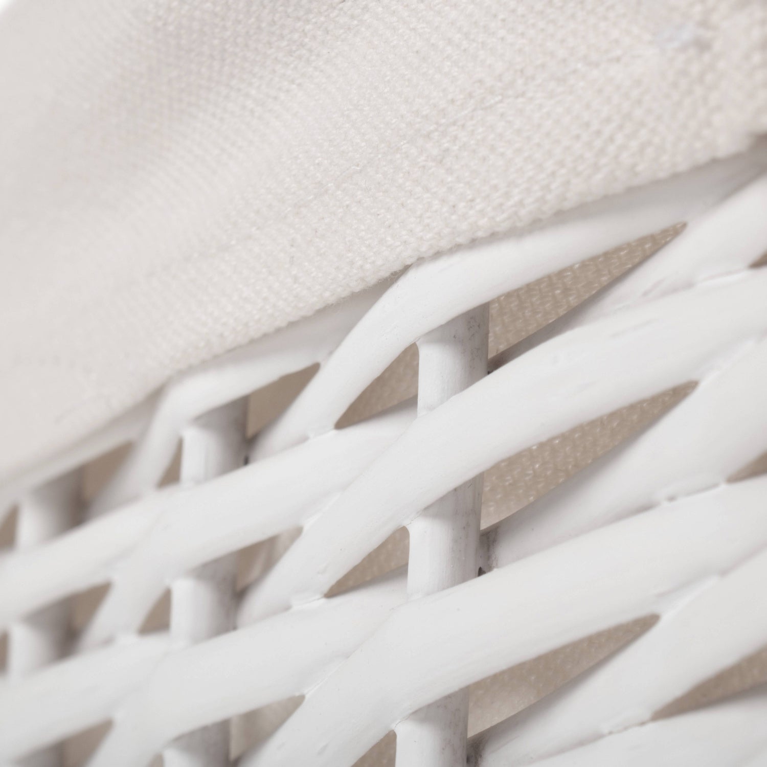 Large White Wicker Storage Basket - REGN