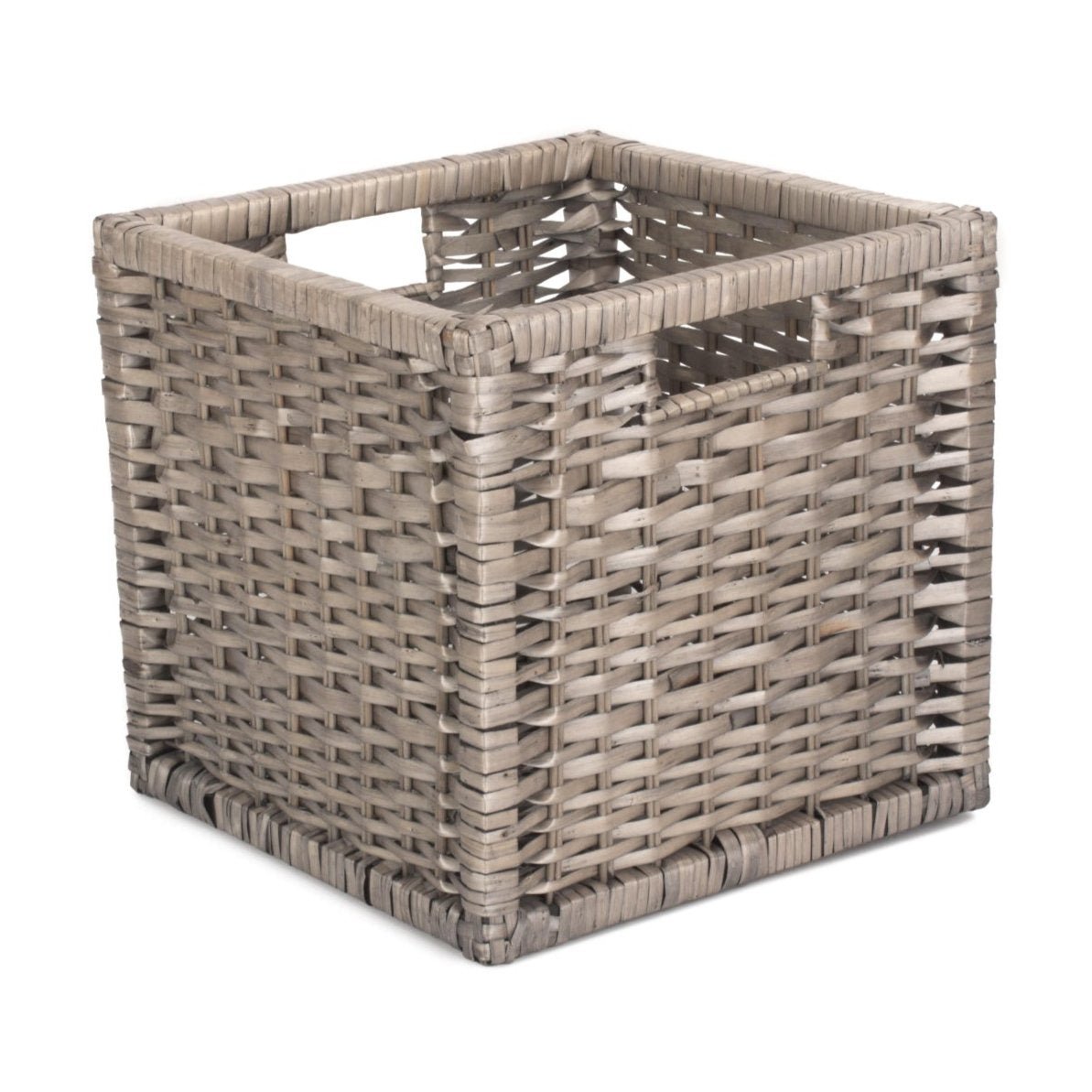 Large Wooden Framed Split Willow Storage Basket - REGN