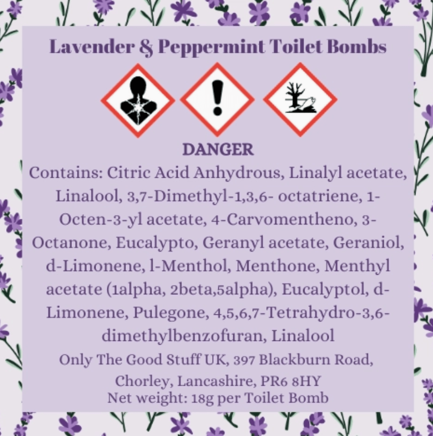 Lavender & Peppermint Toilet Bombs For Eco Cleaning, Citric Acid Bicarb Toilet Cleaner - 10 Pack - REGN