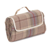 Lavender Tartan Waterprrof Picnic Blanket Rug - REGN
