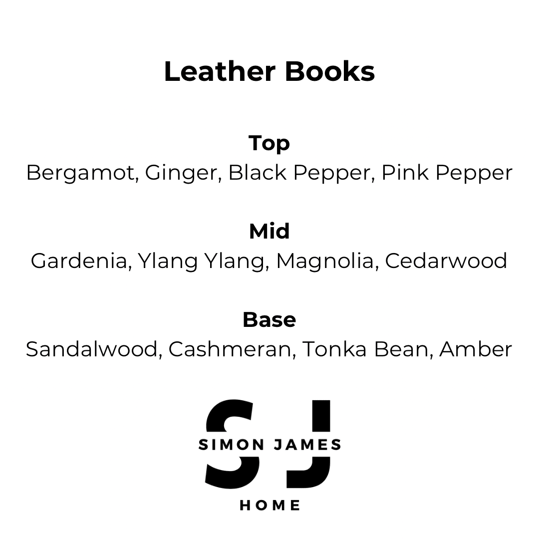 Leather Books Candle - Luxury Soy Wax - REGN