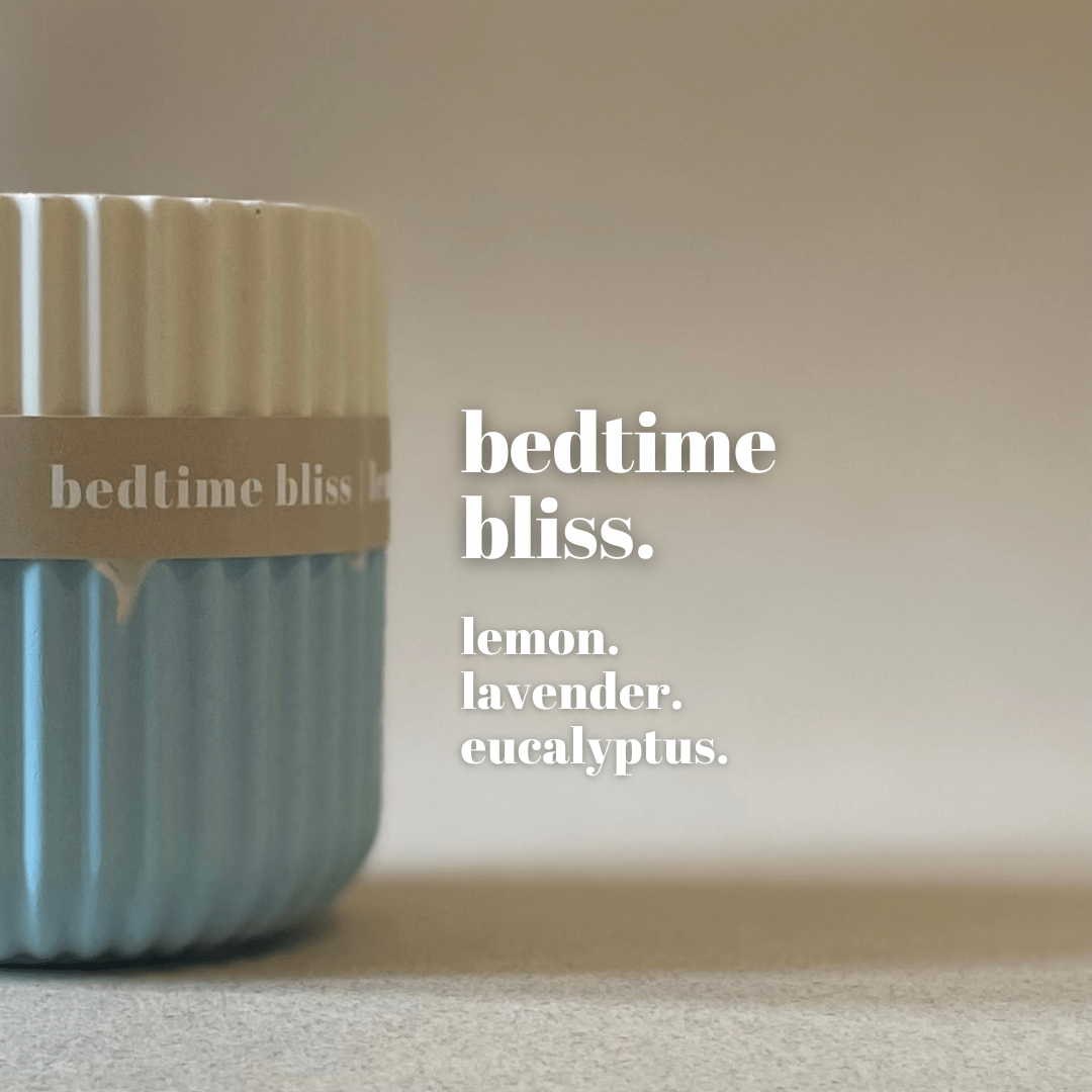 Lemon & Lavender Stoneware Soy Candle – Relaxing Bedtime Candle - REGN