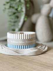 Lemon & Lavender Stoneware Soy Candle – Soothing Bedtime Aroma - REGN