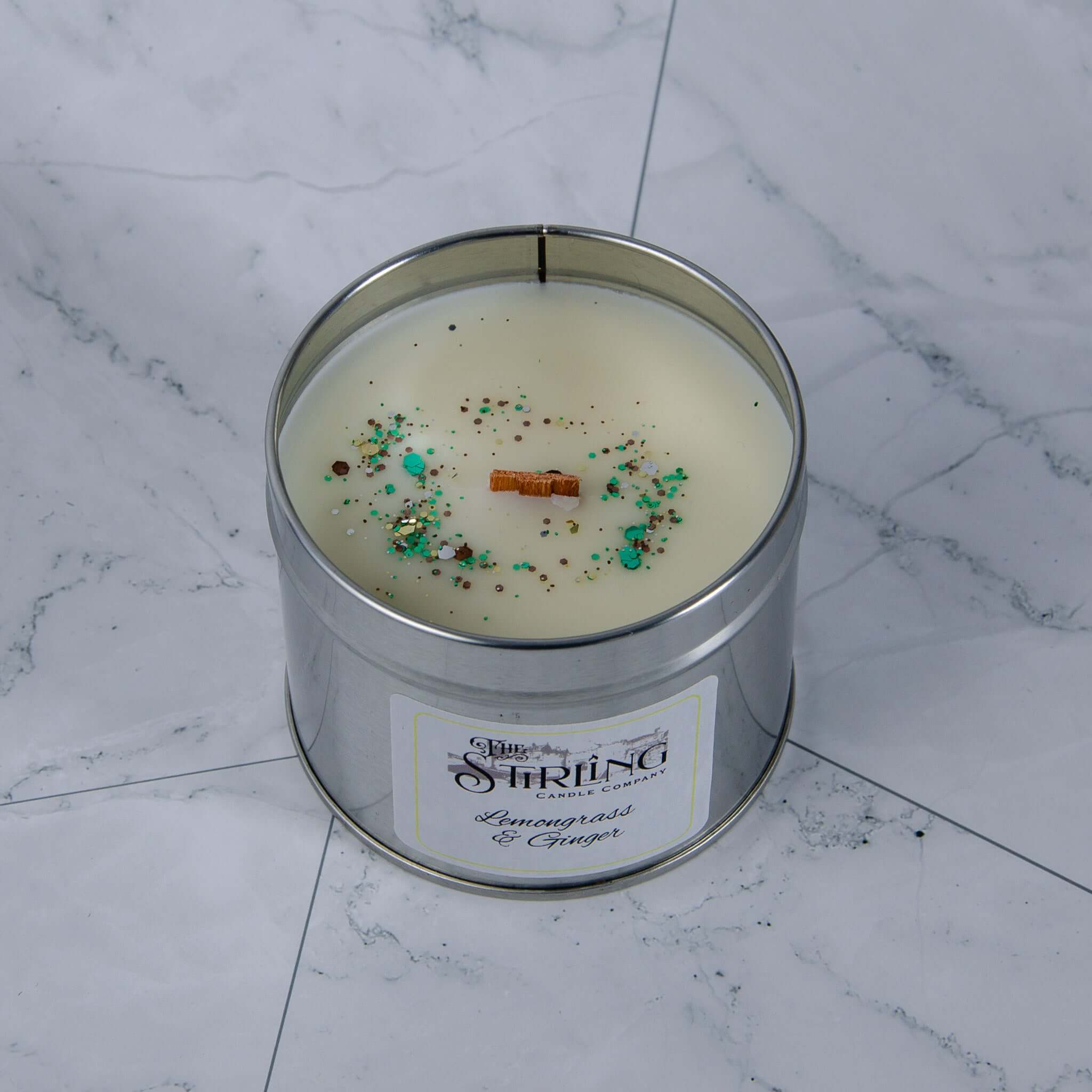 Lemongrass & Ginger - Travel Tin Candle - Wooden Wick - REGN