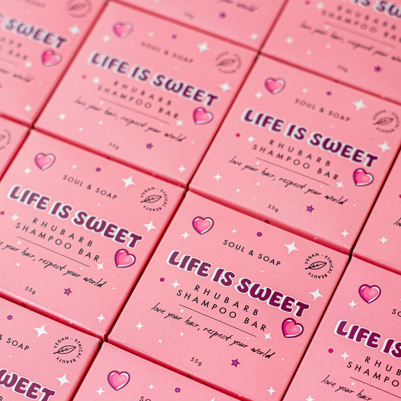 Life Is Sweet Shampoo Bar For All Hair Types - Vegan. Rhubarb Scented - REGN