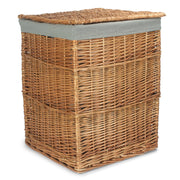 Light Steamed Willow Square Laundry Basket with Grey Sage Lining - Large - REGN