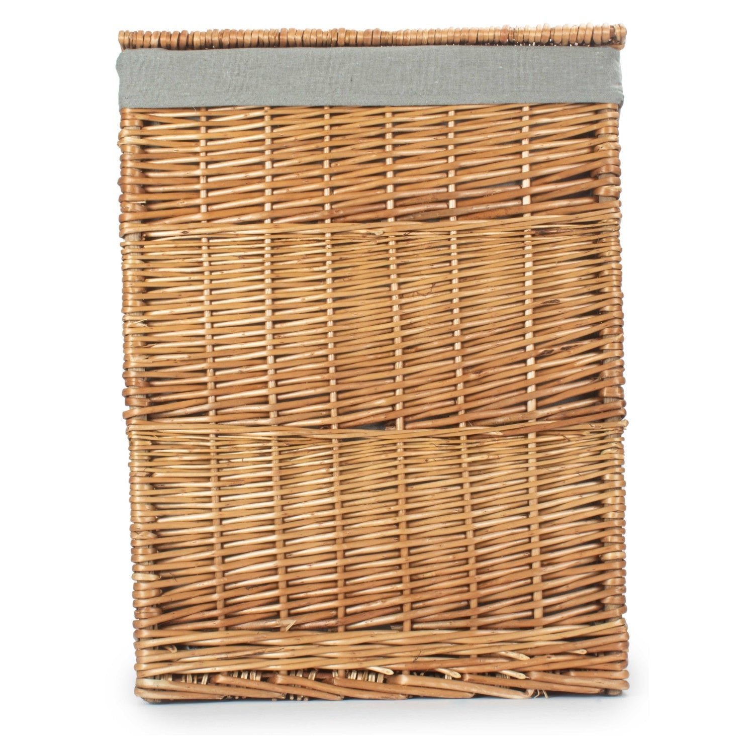 Light Steamed Willow Square Laundry Basket with Grey Sage Lining - Large - REGN