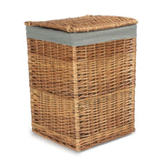 Light Steamed Willow Square Laundry Basket with Grey Sage Lining - Small - REGN