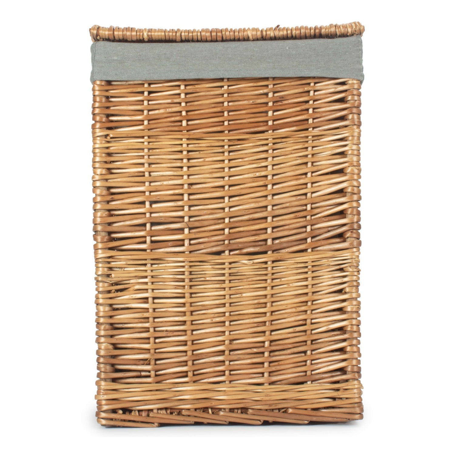 Light Steamed Willow Square Laundry Basket with Grey Sage Lining - Small - REGN