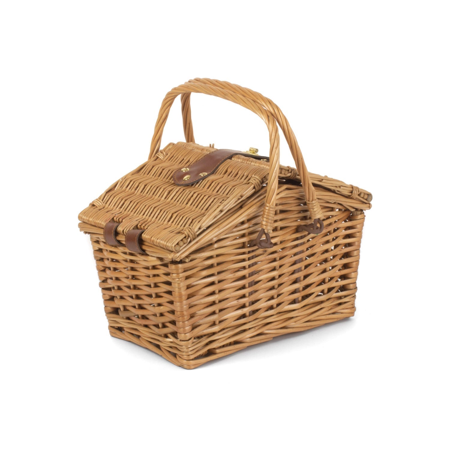 Light Steamed Willow Swing Handled Picnic Hamper - REGN