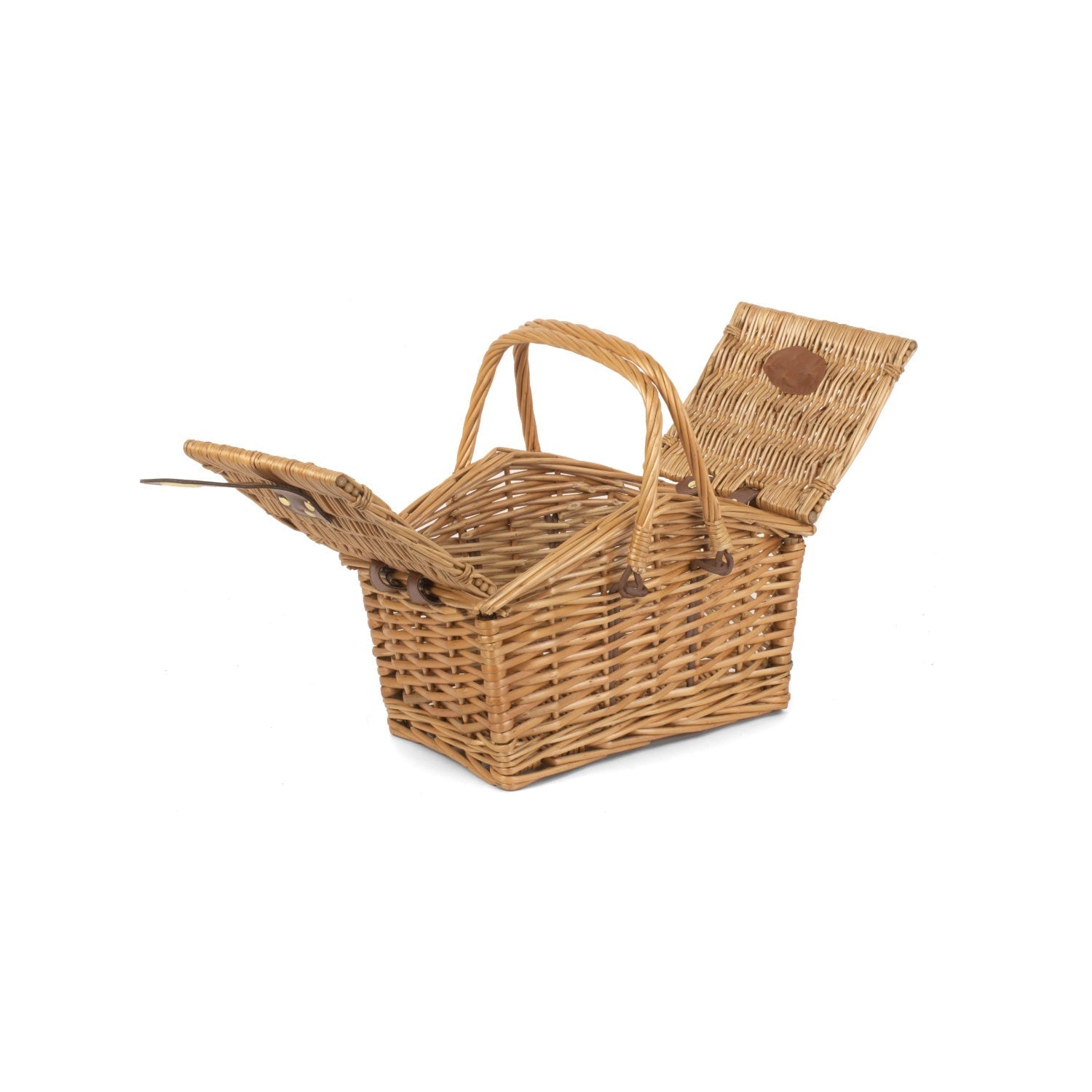 Light Steamed Willow Swing Handled Picnic Hamper - REGN