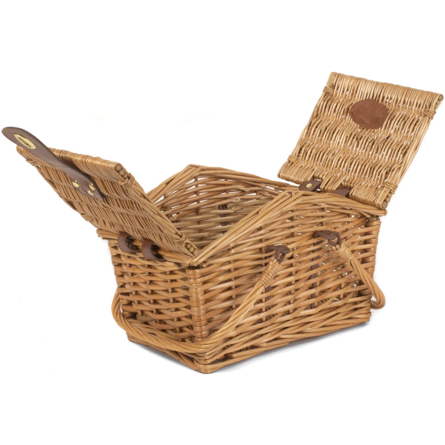 Light Steamed Willow Swing Handled Picnic Hamper - REGN