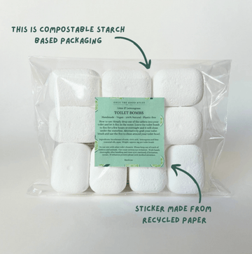 Lime & Lemongrass Toilet Bombs For Eco Cleaning, Citric Acid Bicarb Toilet Cleaner - 10 Pack - REGN