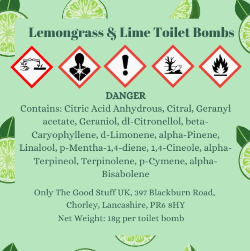 Lime & Lemongrass Toilet Bombs For Eco Cleaning, Citric Acid Bicarb Toilet Cleaner - 10 Pack - REGN