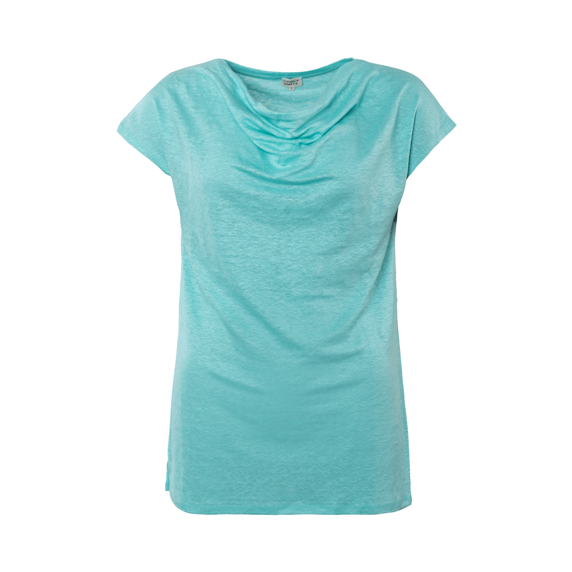 Linen Cowl Neck T-shirt: Womens - REGN