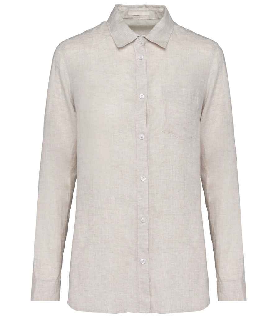 Linen Long Sleeve Shirt: Womens - REGN