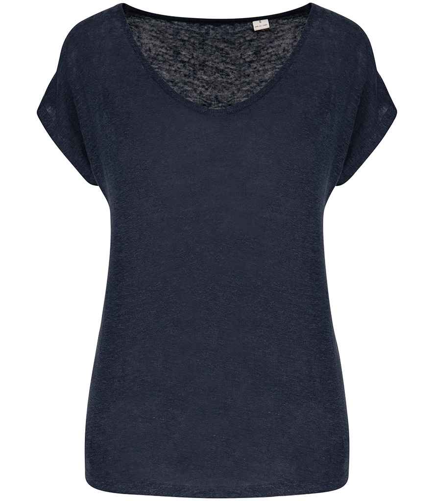 Linen V Neck T-Shirt: Womens - REGN