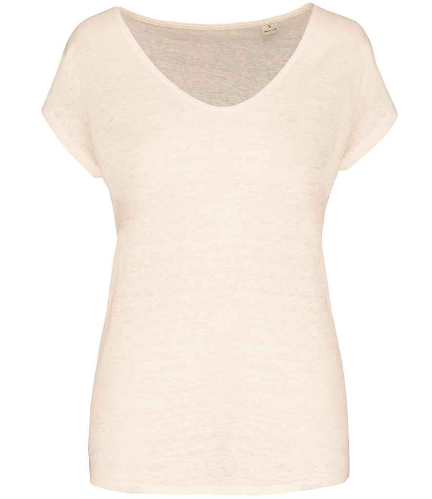 Linen V Neck T-Shirt: Womens - REGN