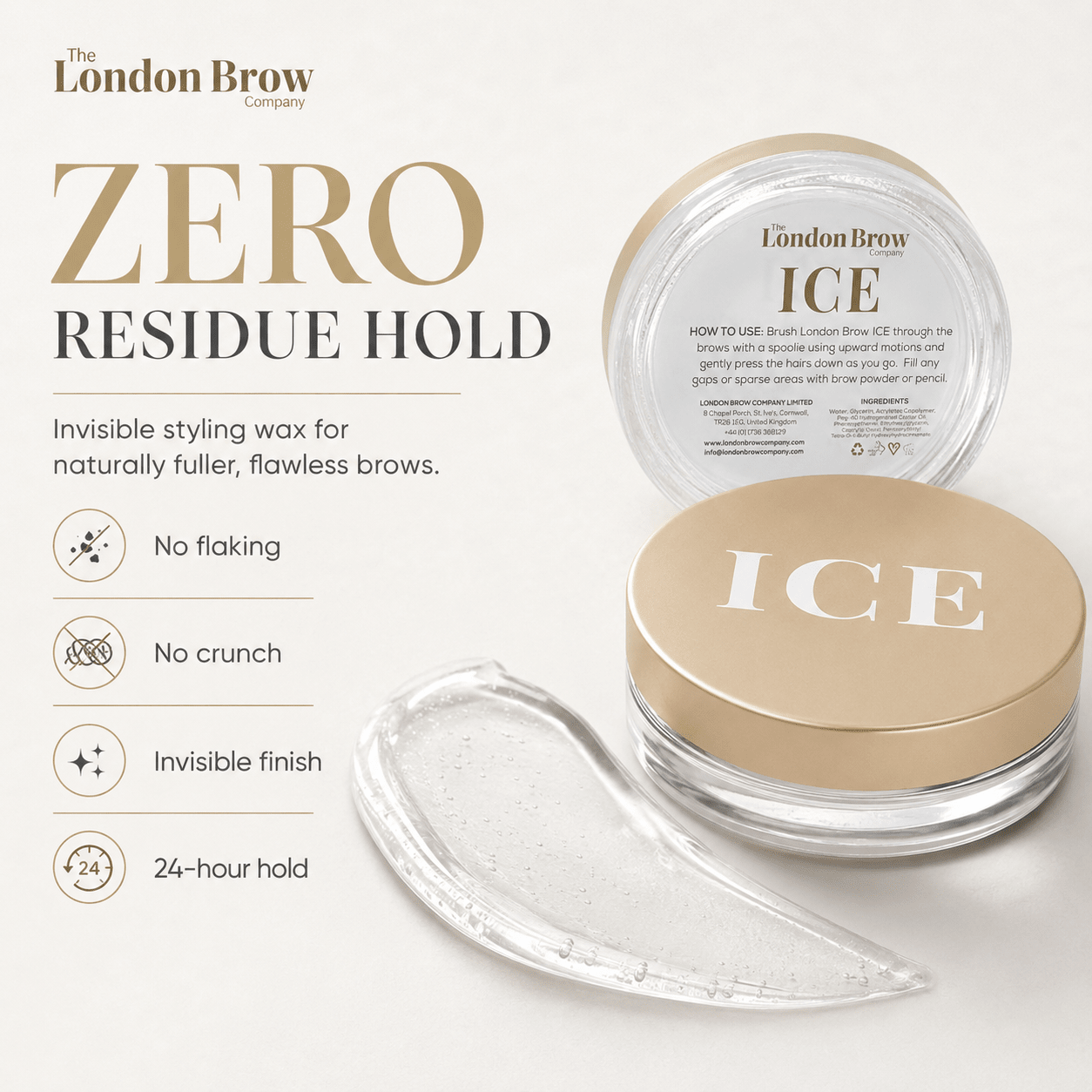 London Brow ICE – Waterless Brow Styling Wax for Fluffy, Laminated & Defined Brows - REGN