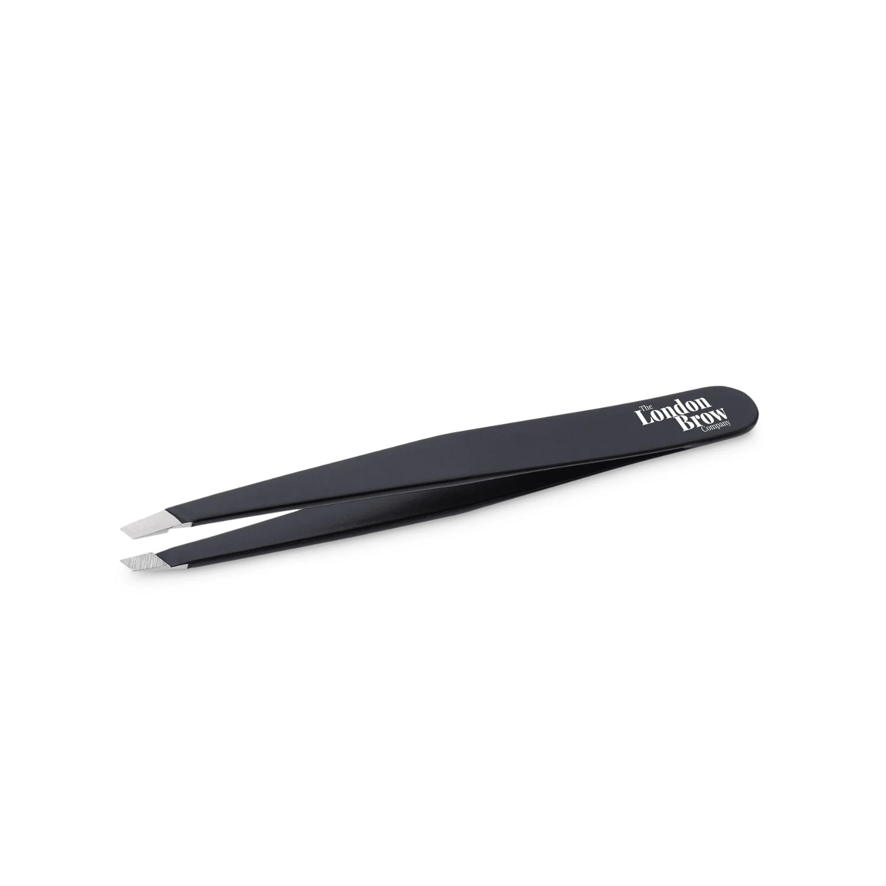 London Brow Precision Slanted Brow Tweezers - Black - REGN