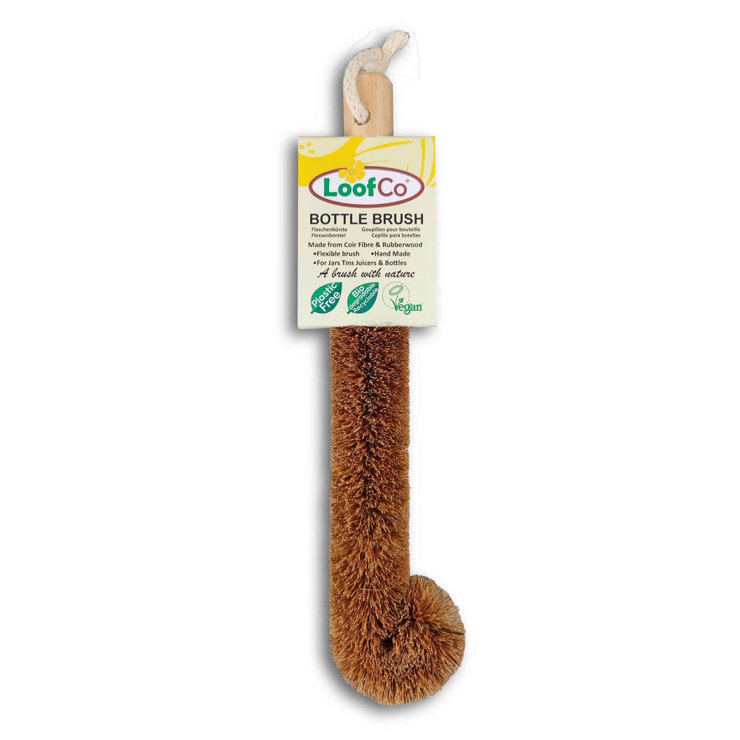 LoofCo Bottle Brush – Coconut Coir Fibre with Rubberwood Handle - REGN