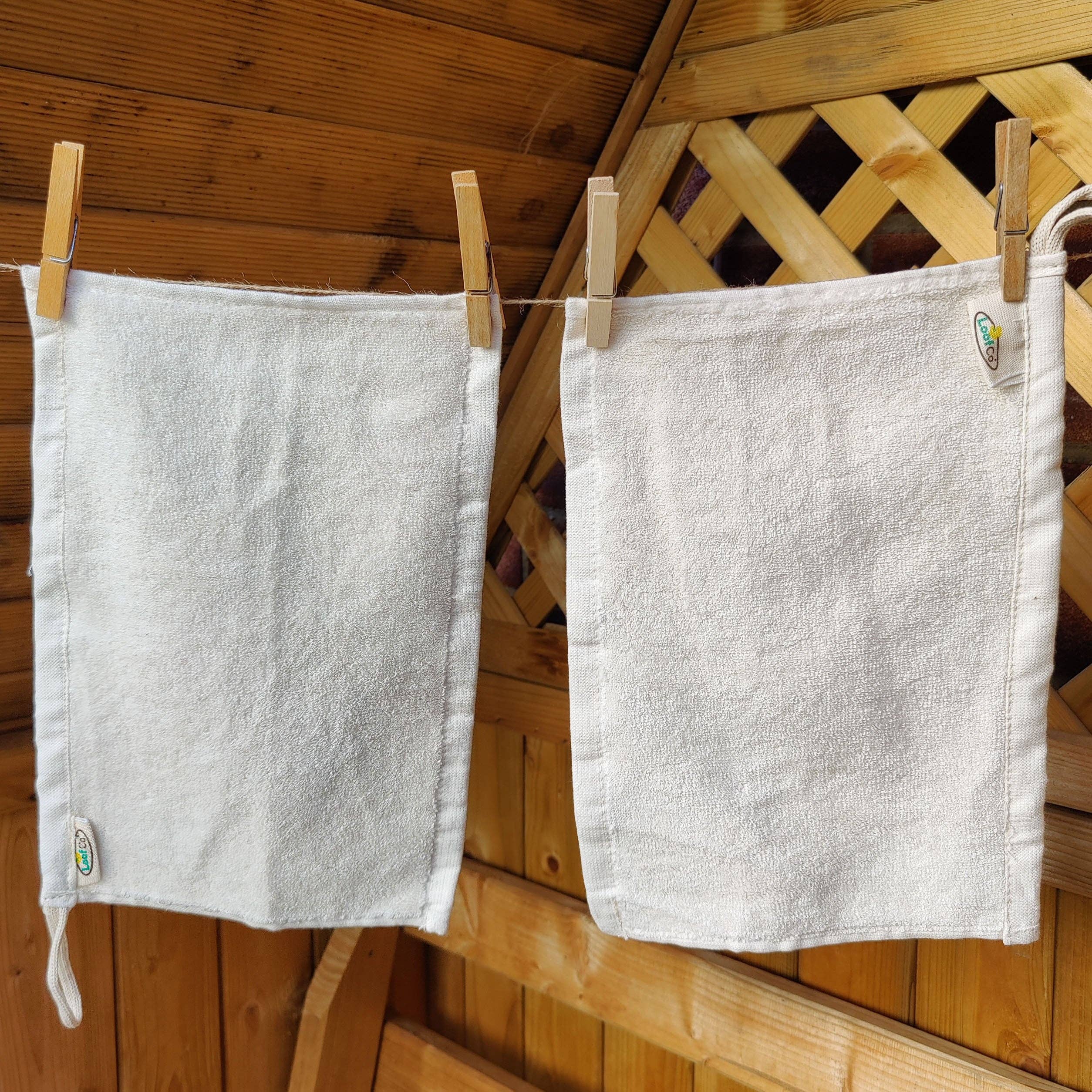 LoofCo Kitchen Cloths 2 - Pack – Sustainable Egyptian Cotton Cleaning Cloths - REGN