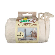 LoofCo Kitchen Cloths 2 - Pack – Sustainable Egyptian Cotton Cleaning Cloths - REGN