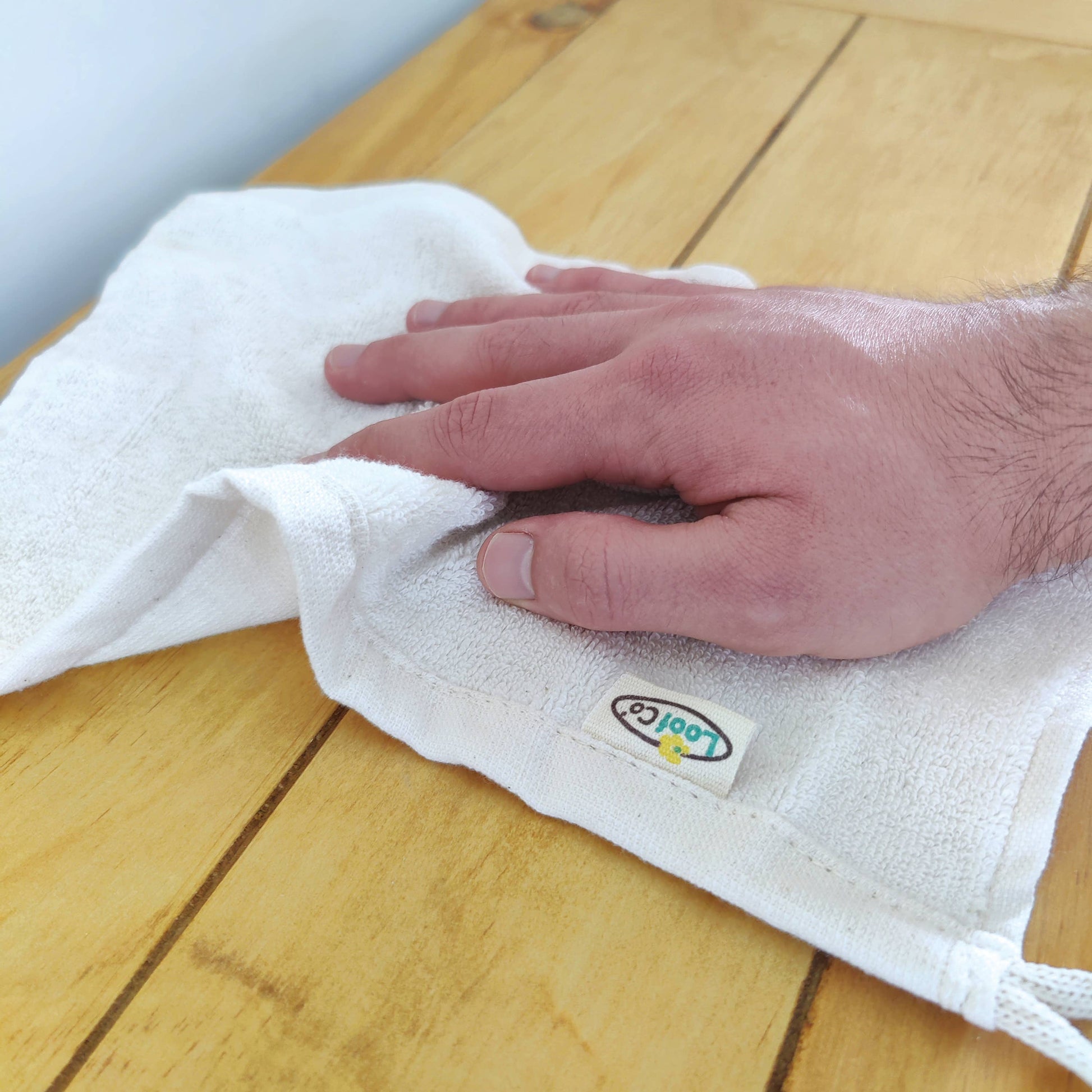 LoofCo Kitchen Cloths 2 - Pack – Sustainable Egyptian Cotton Cleaning Cloths - REGN