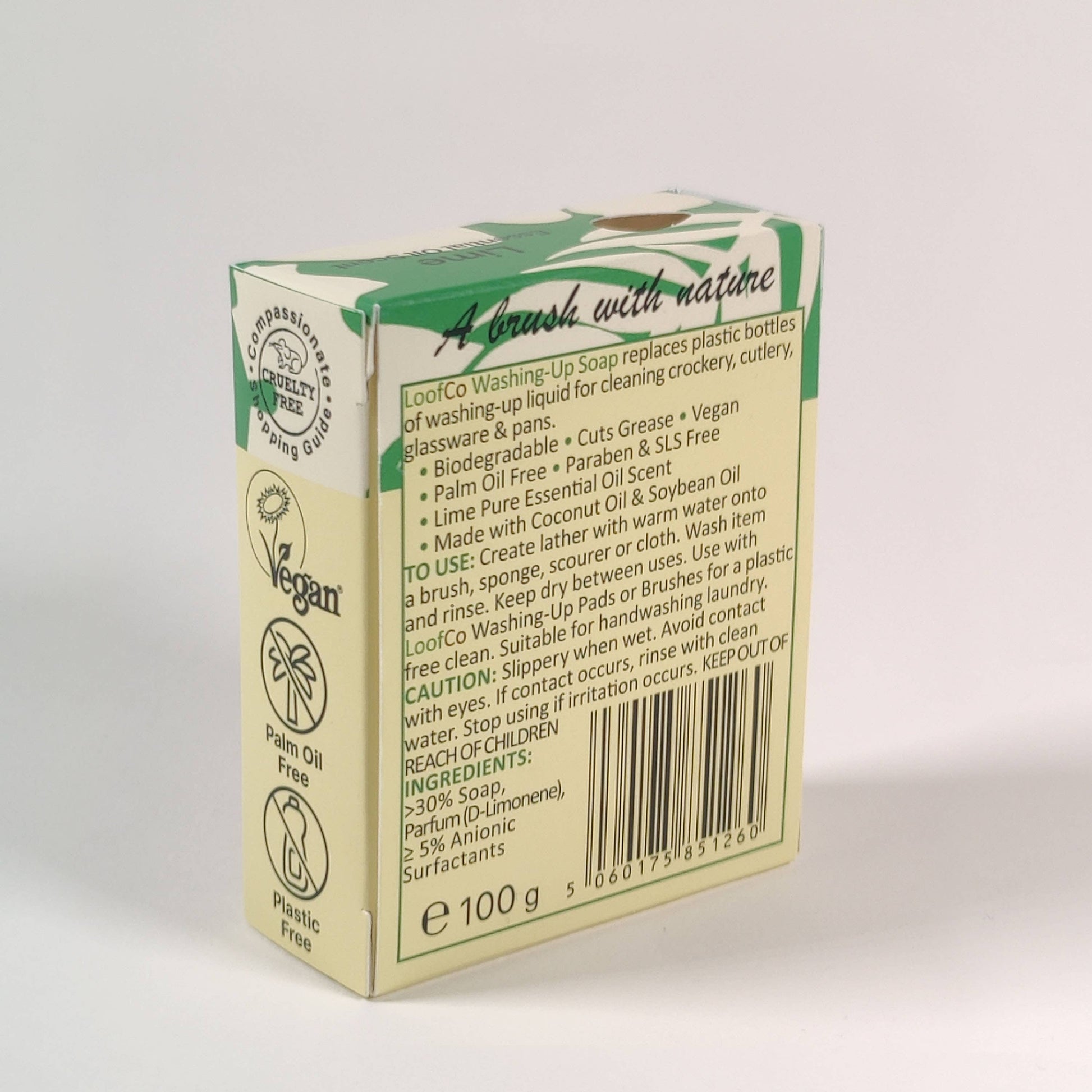 LoofCo Washing - Up Soap Bar 100g – Palm Oil Free Lime - REGN