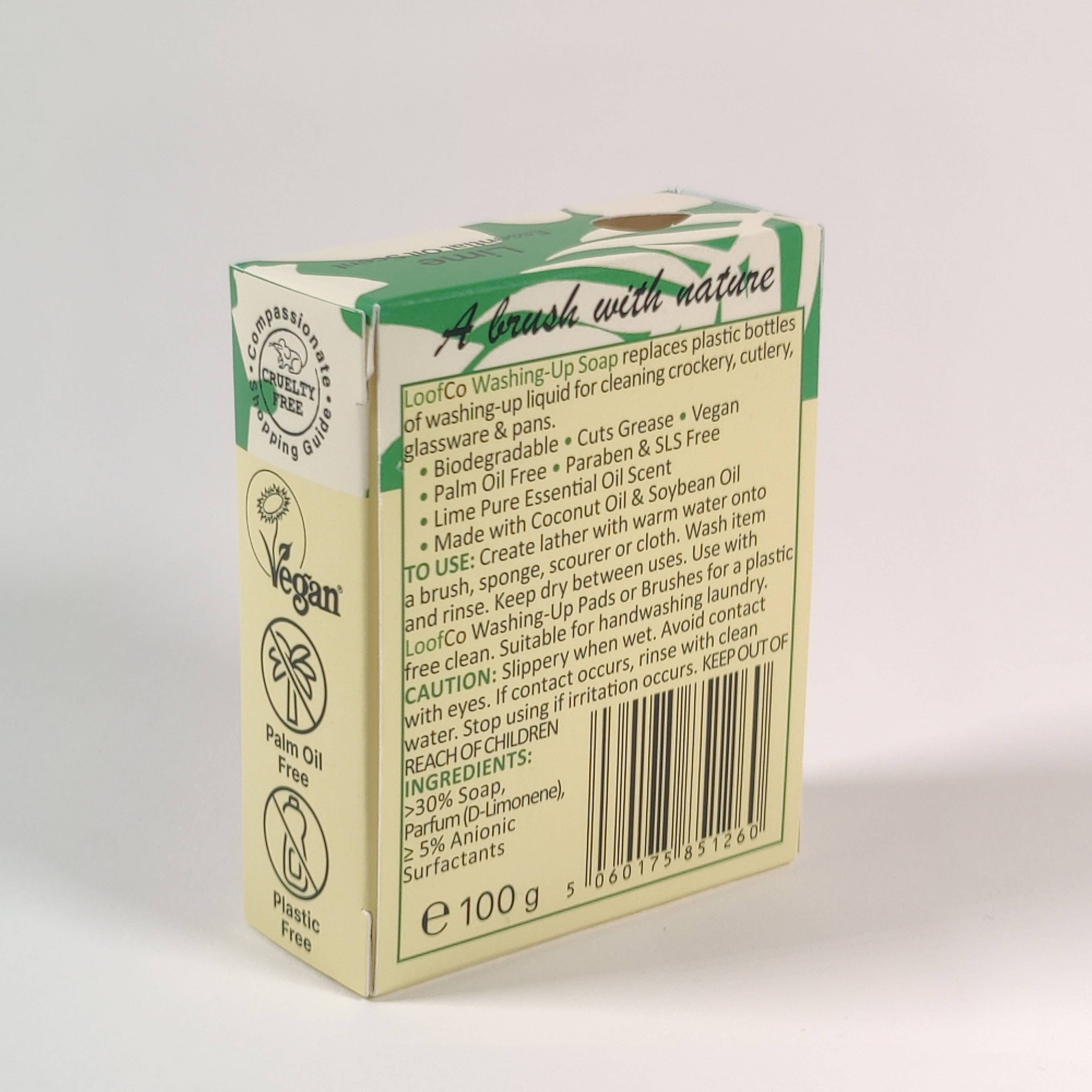 LoofCo Washing - Up Soap Bar 100g – Palm Oil Free Lime - REGN
