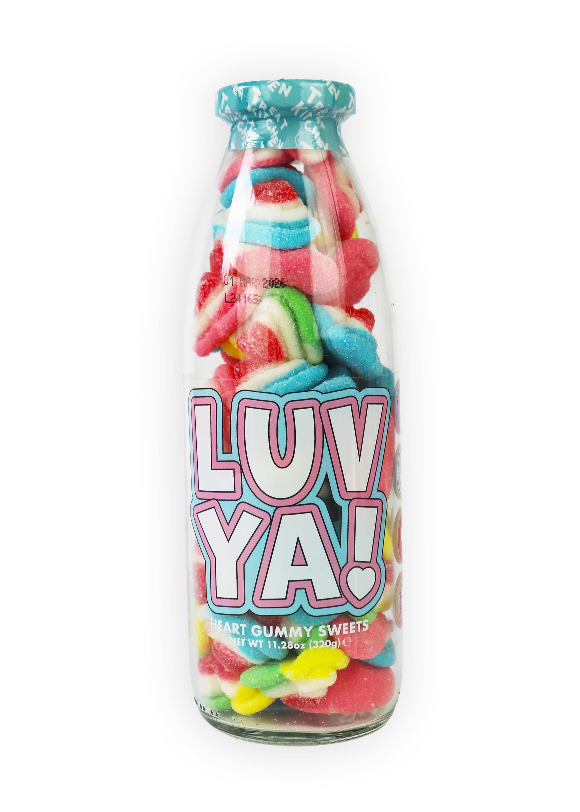Luv Ya Sweet Bottle – Strawberry & Vanilla Gummy Hearts - REGN