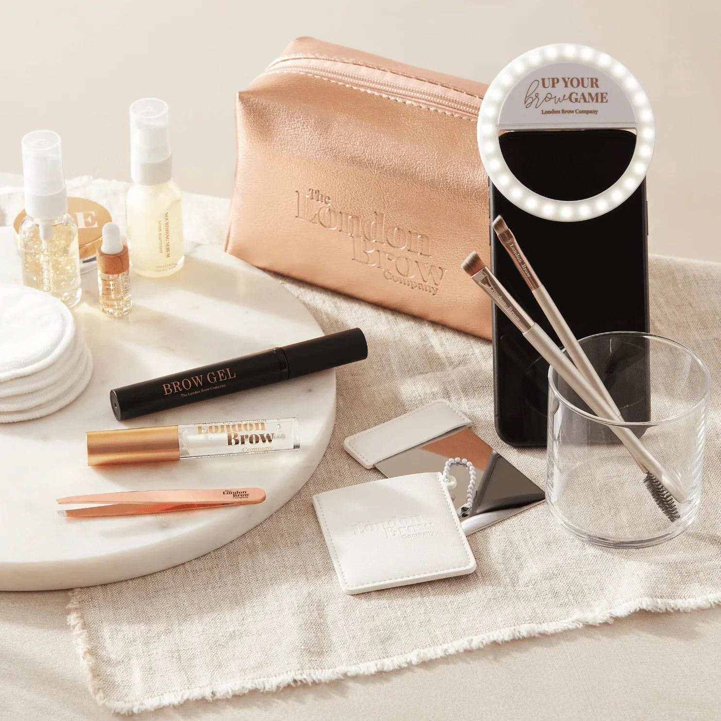 Luxury Rose Gold Brow & Lash Aftercare Bag - REGN