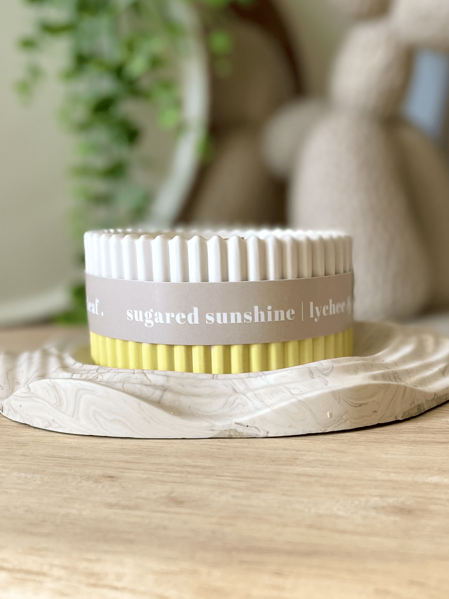 Lychee Stoneware Soy Candle – Summer - Inspired Tropical Fragrance - REGN