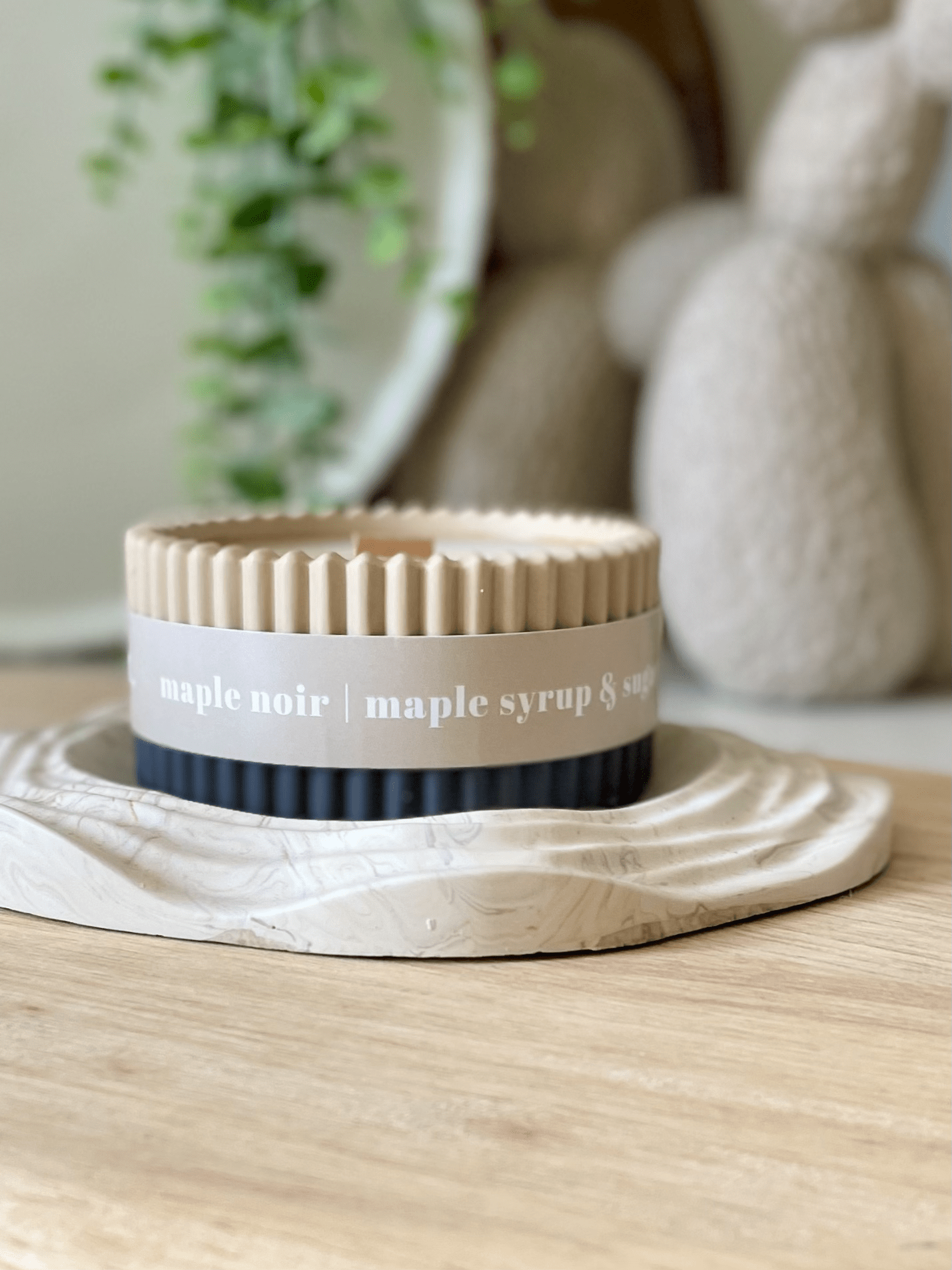 Maple Syrup Stoneware Soy Candle – Rustic Scandi Home Fragrance - REGN