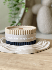 Maple Syrup Stoneware Soy Candle – Rustic Scandi Home Fragrance - REGN